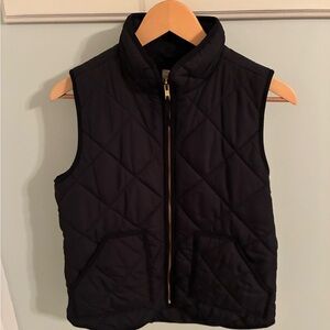 Black J. Crew Quilted Vest